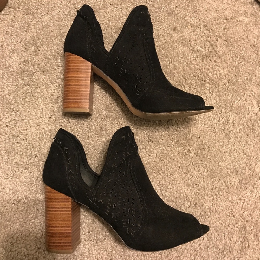 Open toe booties